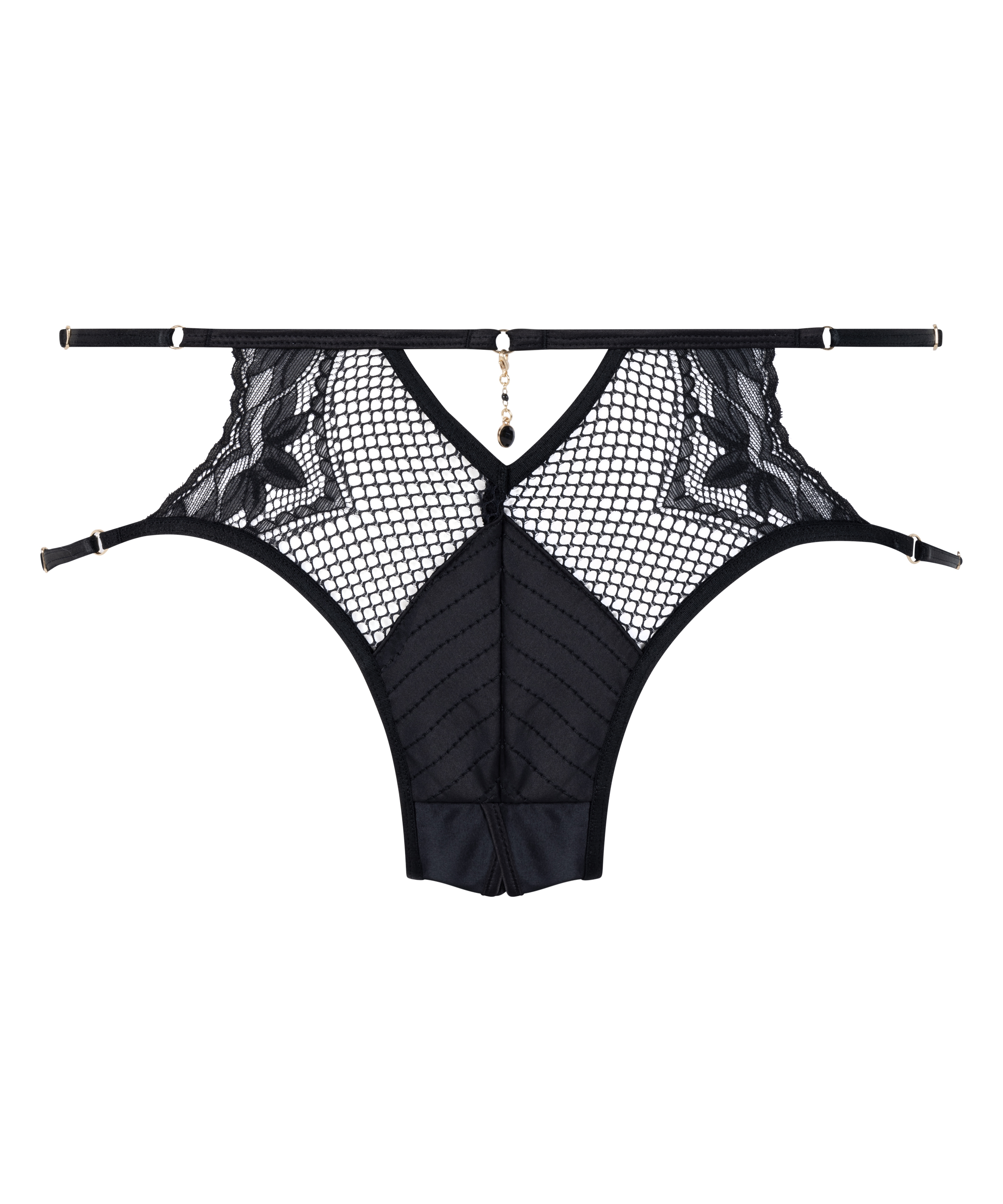 Majtki brazylijskie Belladonna, Czarny, main