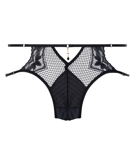 Majtki brazylijskie Belladonna, Czarny