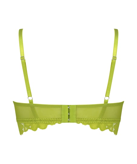 Usztywniany biustonosz bez fiszbin Longline Shiloh, Zielony