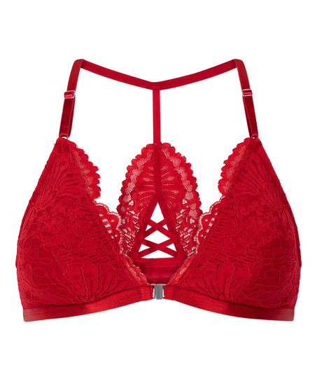 Tr&oacute;jkątny biustonosz bralette Whitney, Czerwony