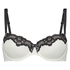 Biustonosz usztywniany z fiszbinami Secret Lace, Biały