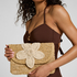 Flower Beach Clutch, Beżowy