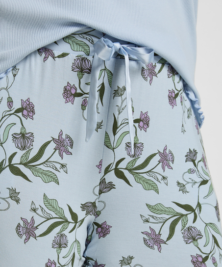 Spodnie piżamowe z dżerseju, Niebieski