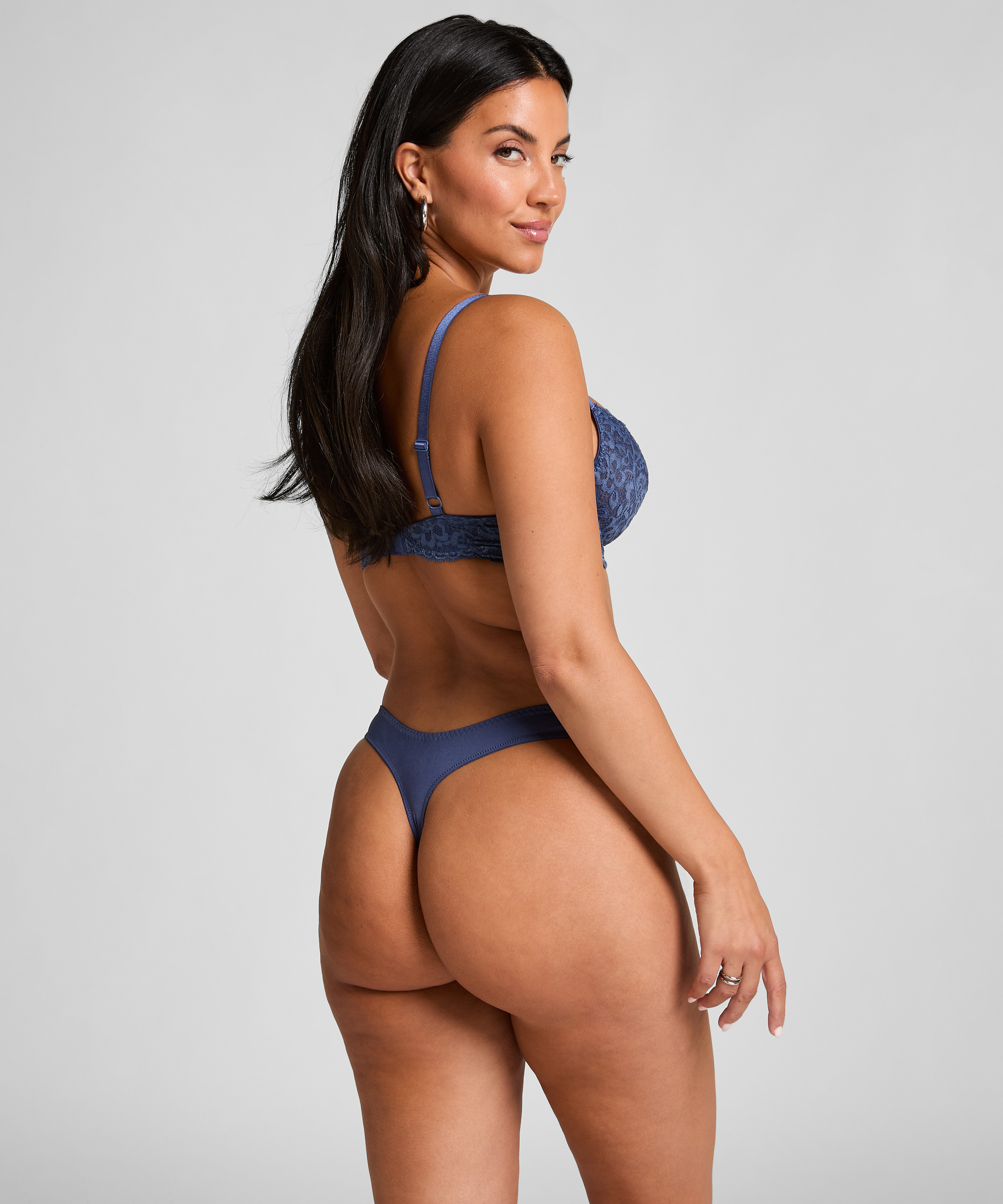 Biustonosz nieusztywniany z fiszbinami Marine, Niebieski, main