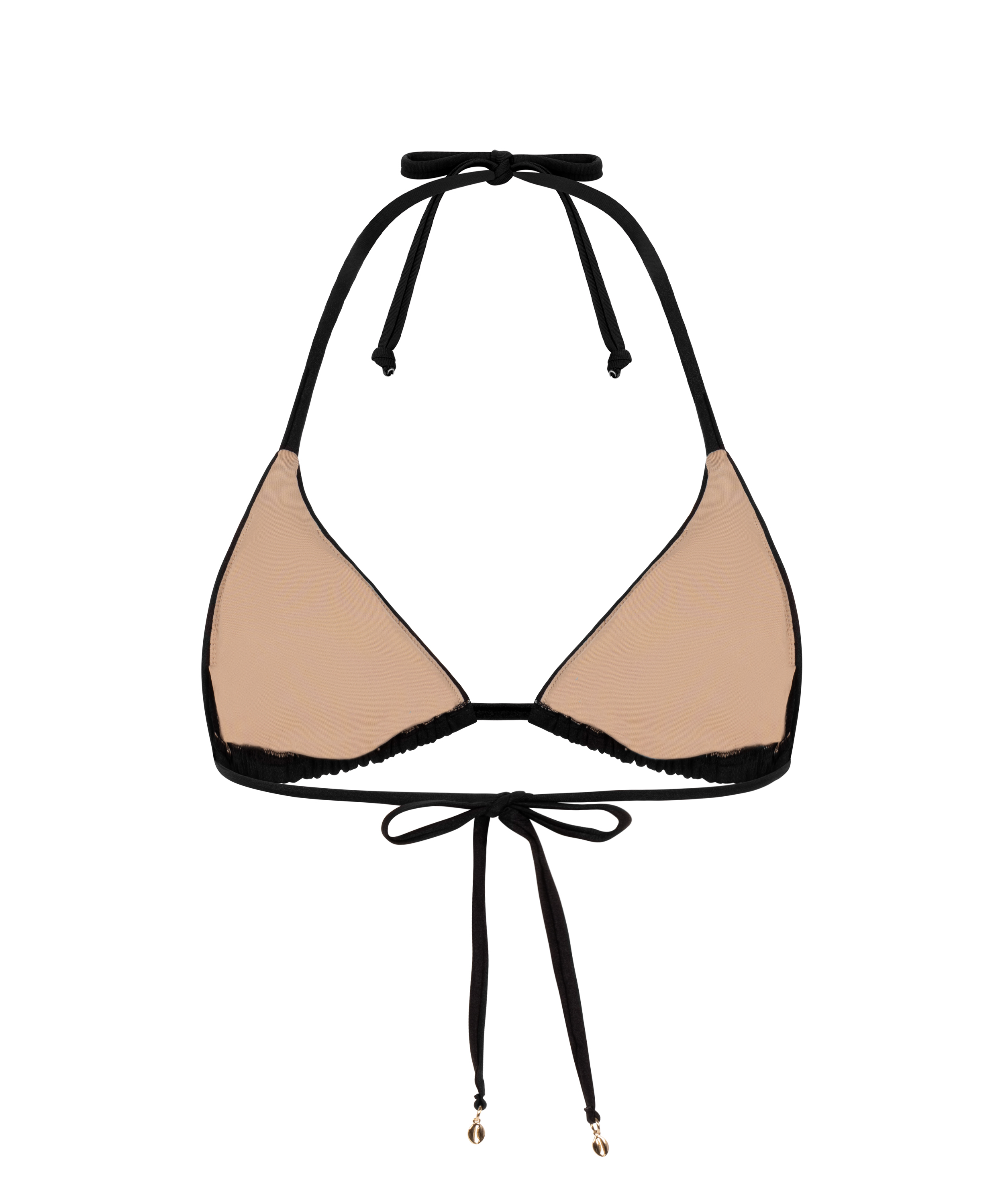 Tr&oacute;jkątna g&oacute;ra od bikini Boho, Czarny, main