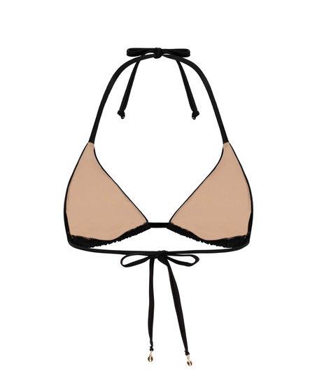 Tr&oacute;jkątna g&oacute;ra od bikini Boho, Czarny