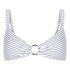 Bikini Croptop Stripes, Biały
