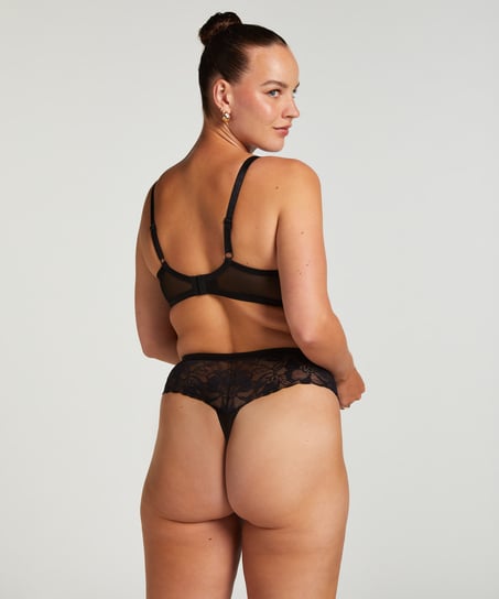 Biustonosz nieusztywniany z fiszbinami Sophia, Czarny