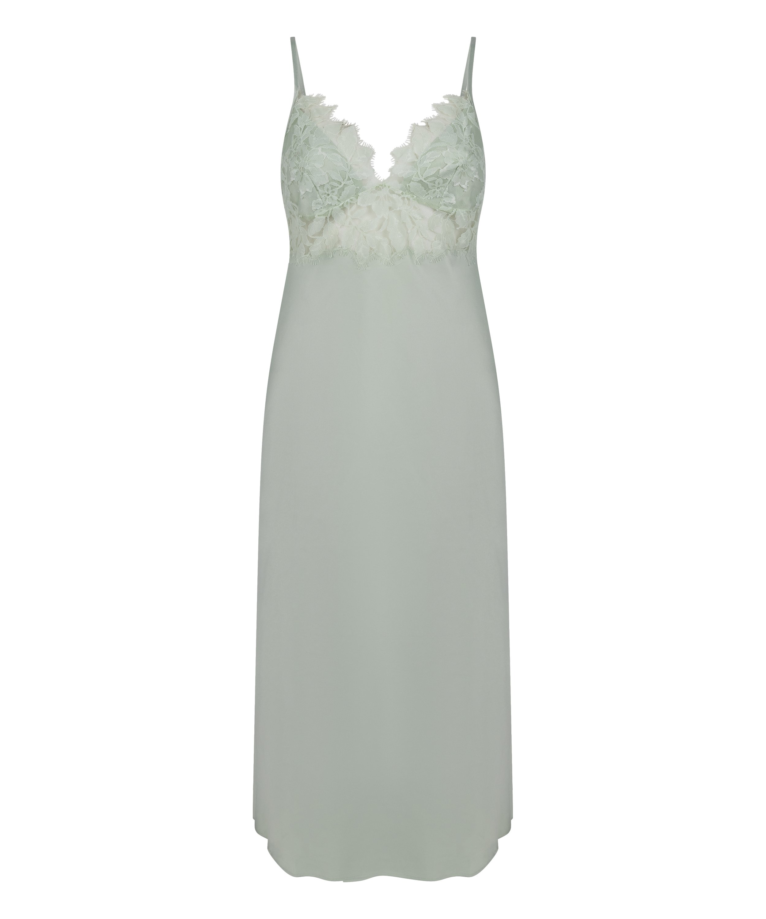 Satynowa Koszula Nocna Malou, Zielony, main