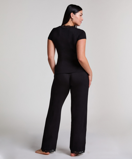 Komplet piżamowy Nanna, Czarny