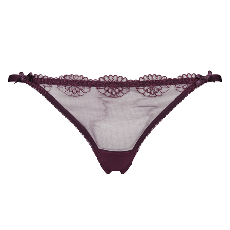 Thong Embroidered, Fioletowy