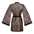 Kimono z siateczki w panterkę, Czarny