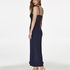 Long slip dress Modal lace, Niebieski