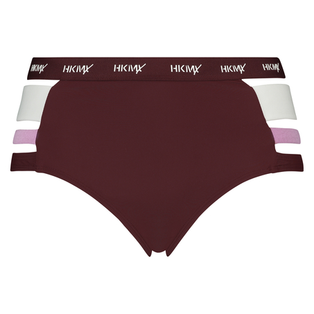 HKMX Cheeky High Bikini Bottoms, Czerwony