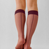 Skarpetki Sheer Back Seam, Fioletowy