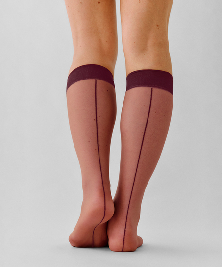 Skarpetki Sheer Back Seam, Fioletowy
