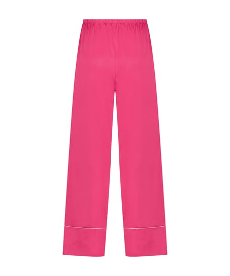 Spodnie satynowe Palazzo, Różowy