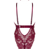 Body z otwartym krokiem Brandy Private, Czerwony