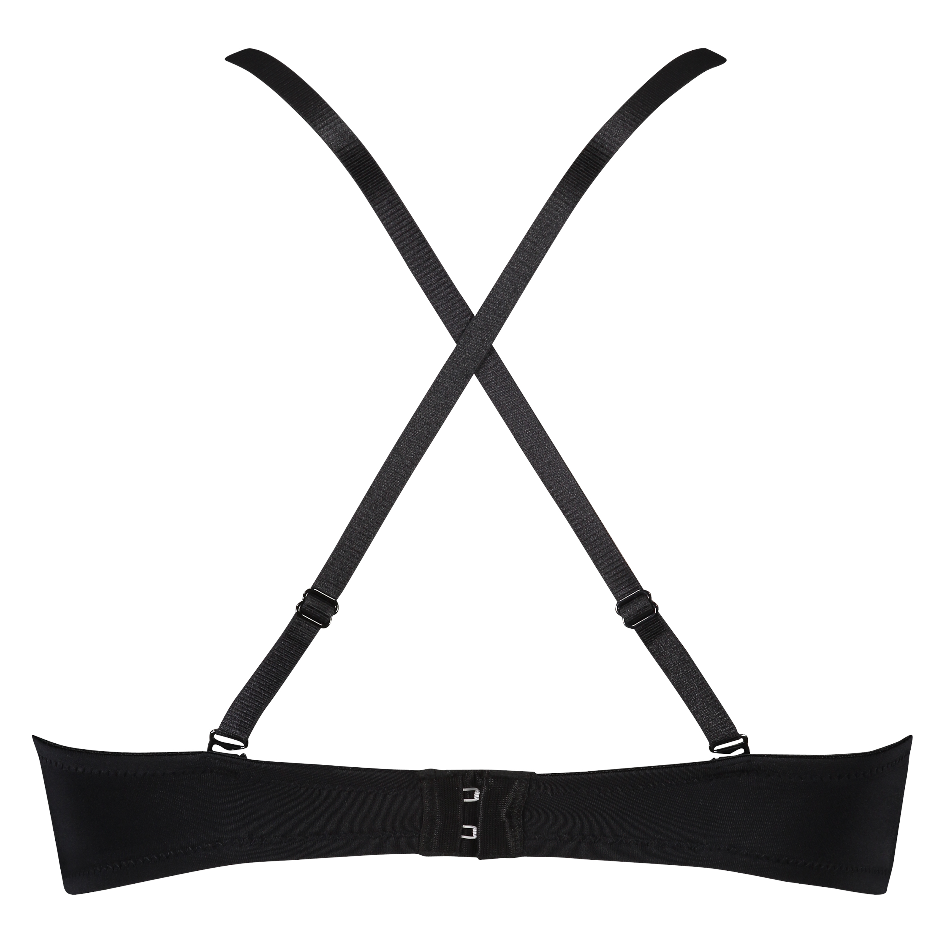 Padded underwired push-up bra Acantha, Czarny, main