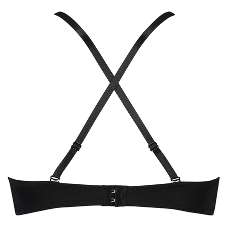 Padded underwired push-up bra Acantha, Czarny