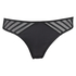 Sheila stripe thong, Czarny