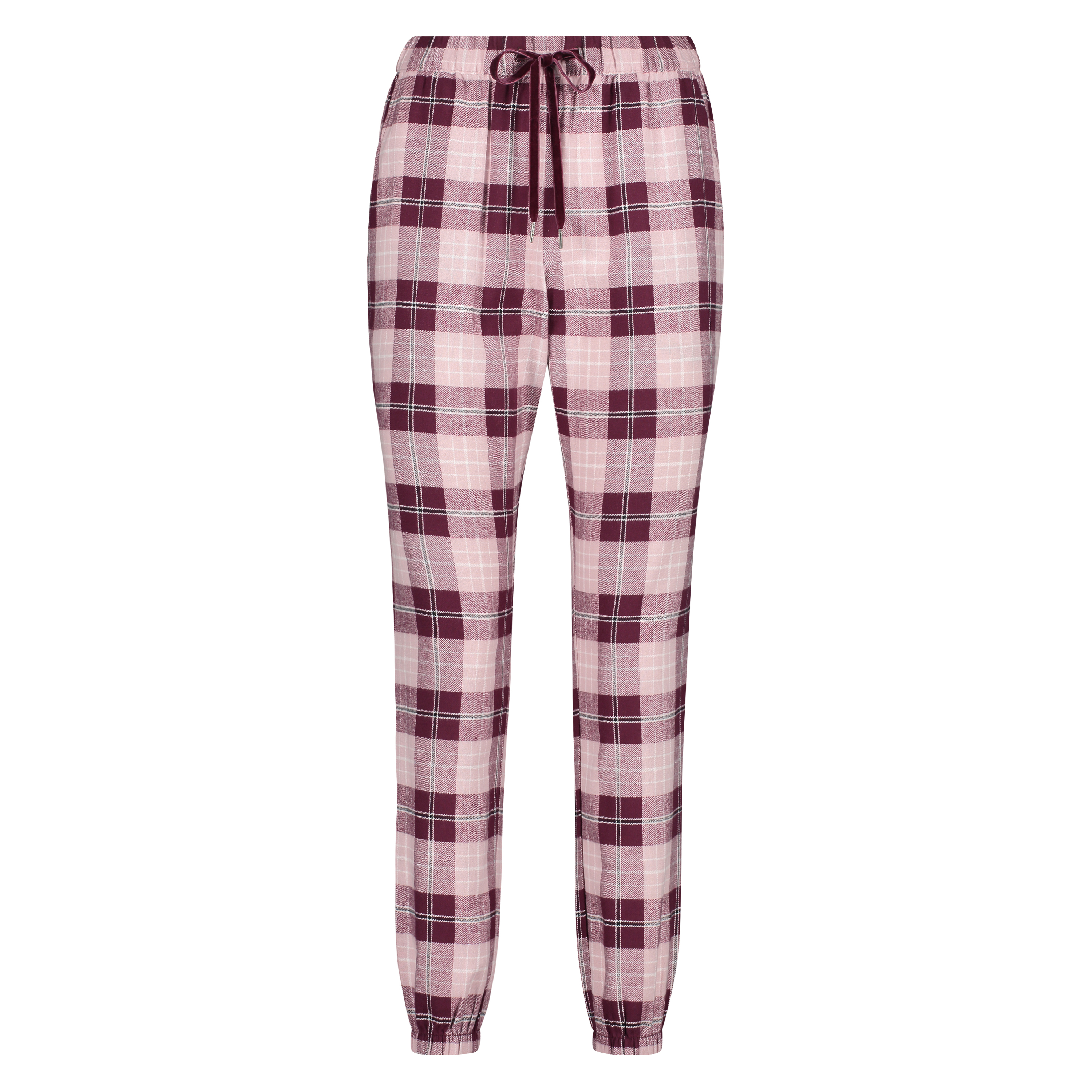 Twill Check Pyjama Pants, Fioletowy, main