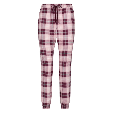 Twill Check Pyjama Pants, Fioletowy