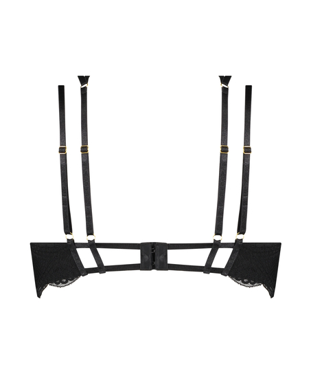 Biustonosz usztywniany z fiszbinami Blondie, Czarny