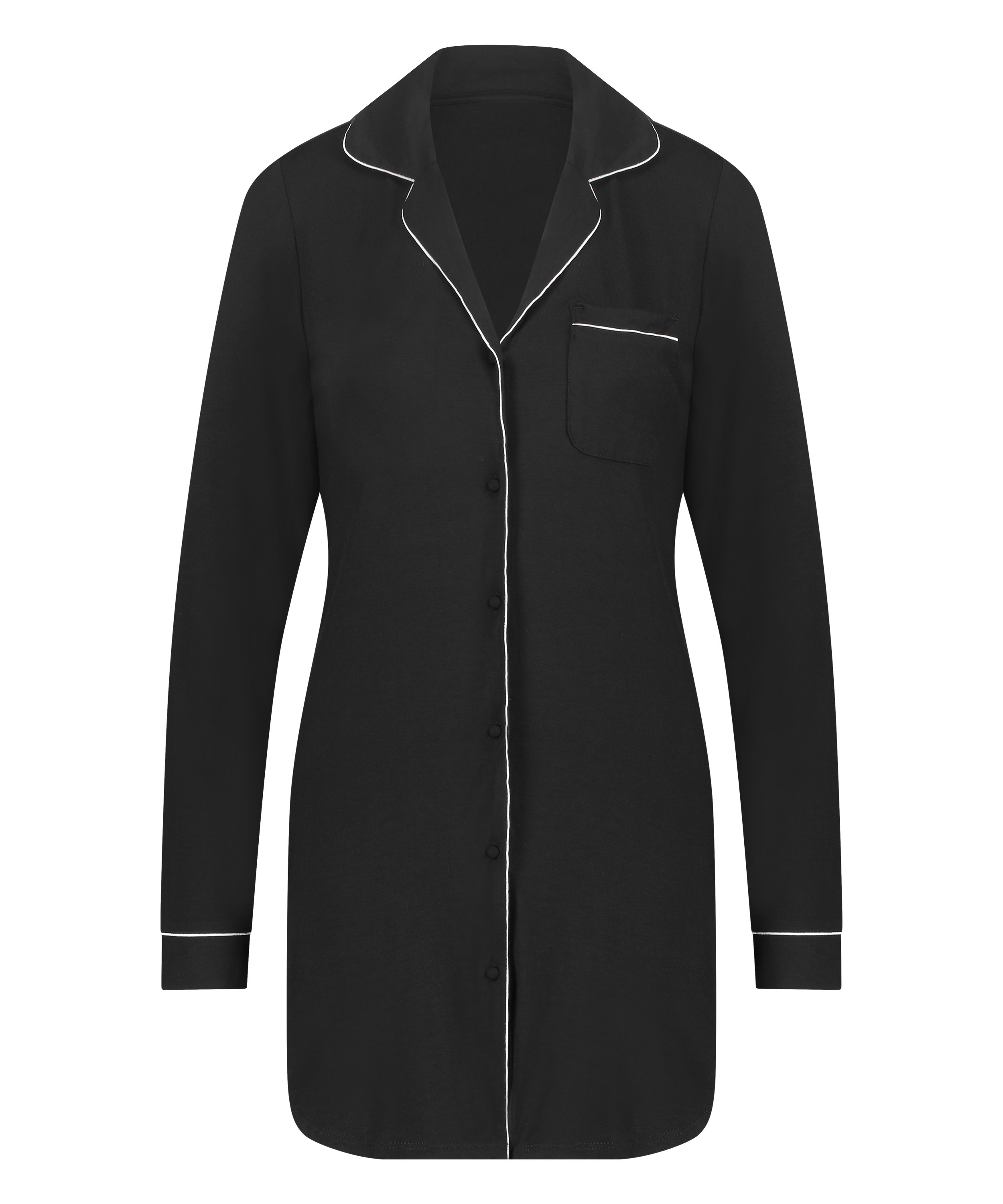 Sukienka Essential z dżerseju z długim rękawem, Czarny, main