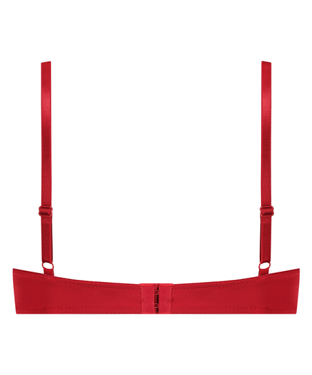 ﻿Biustonosz usztywniany z fiszbinami Plunge, Czerwony