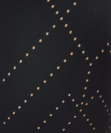 Kr&oacute;tkie sportowe legginsy z wysokim stanem HKMX Naira, Czarny