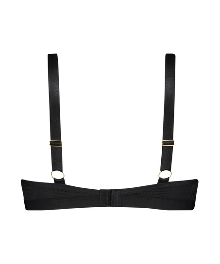 Nieusztywniany biustonosz z fiszbinami Sting, Czarny