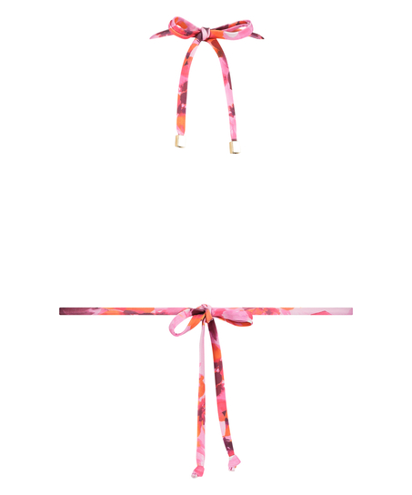 Tr&oacute;jkątna g&oacute;ra od bikini w kwiaty, R&oacute;żowy