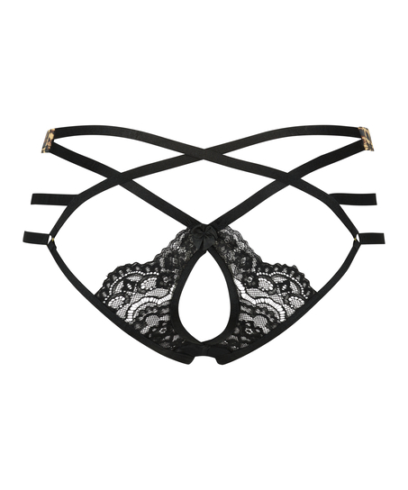 Mitzy majtki brazyliany z wycięciem, Czarny