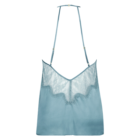 Silk cami top, Niebieski