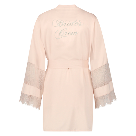 Kimono satynowe Bridal, R&oacute;żowy