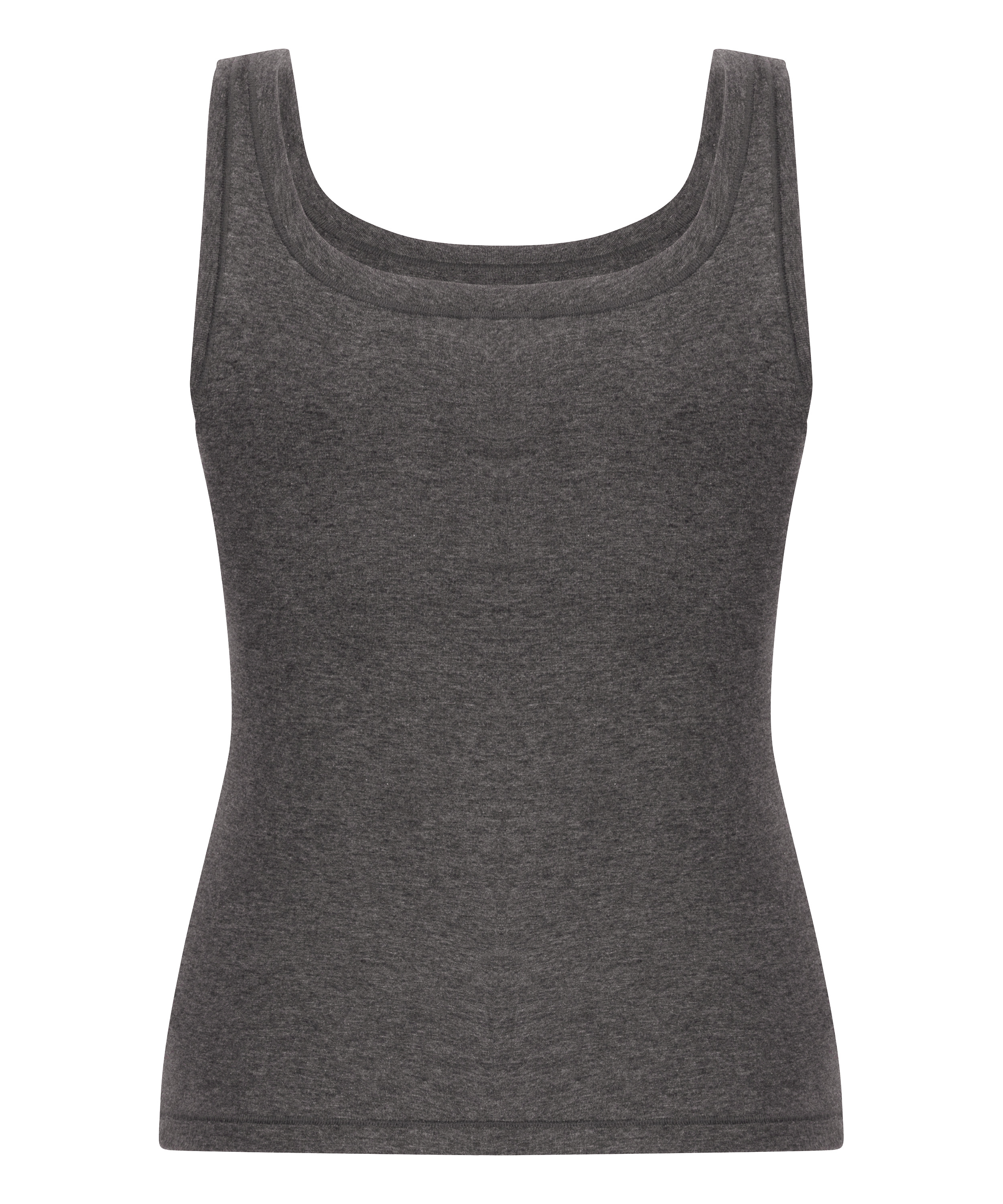 Singlet top z miękkiej bawełny, Szary, main