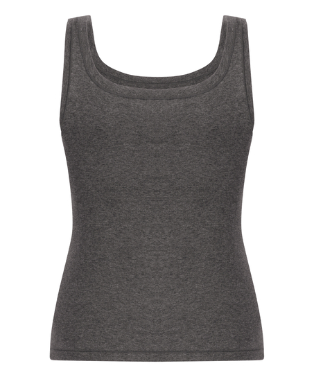 Singlet top z miękkiej bawełny, Szary