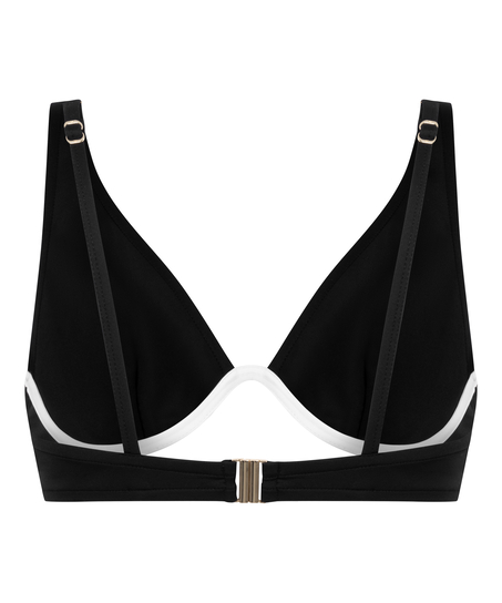 Neoprenowy top od bikini, Czarny