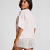 Zestaw Piżamowy Cotton Jersey Kr&oacute;tki, Fioletowy