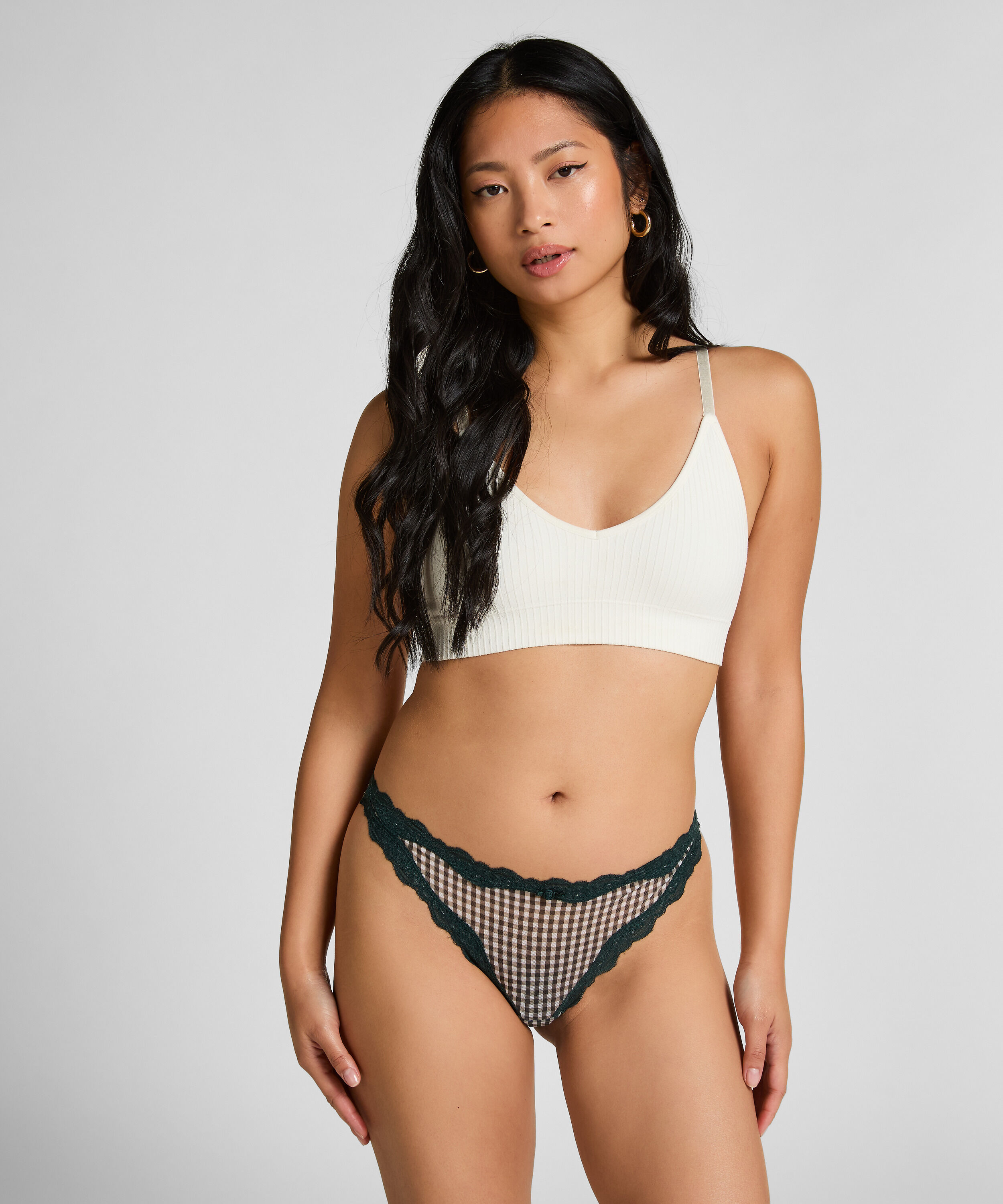 Stringi z wysokim wycięciem Liz, Zielony