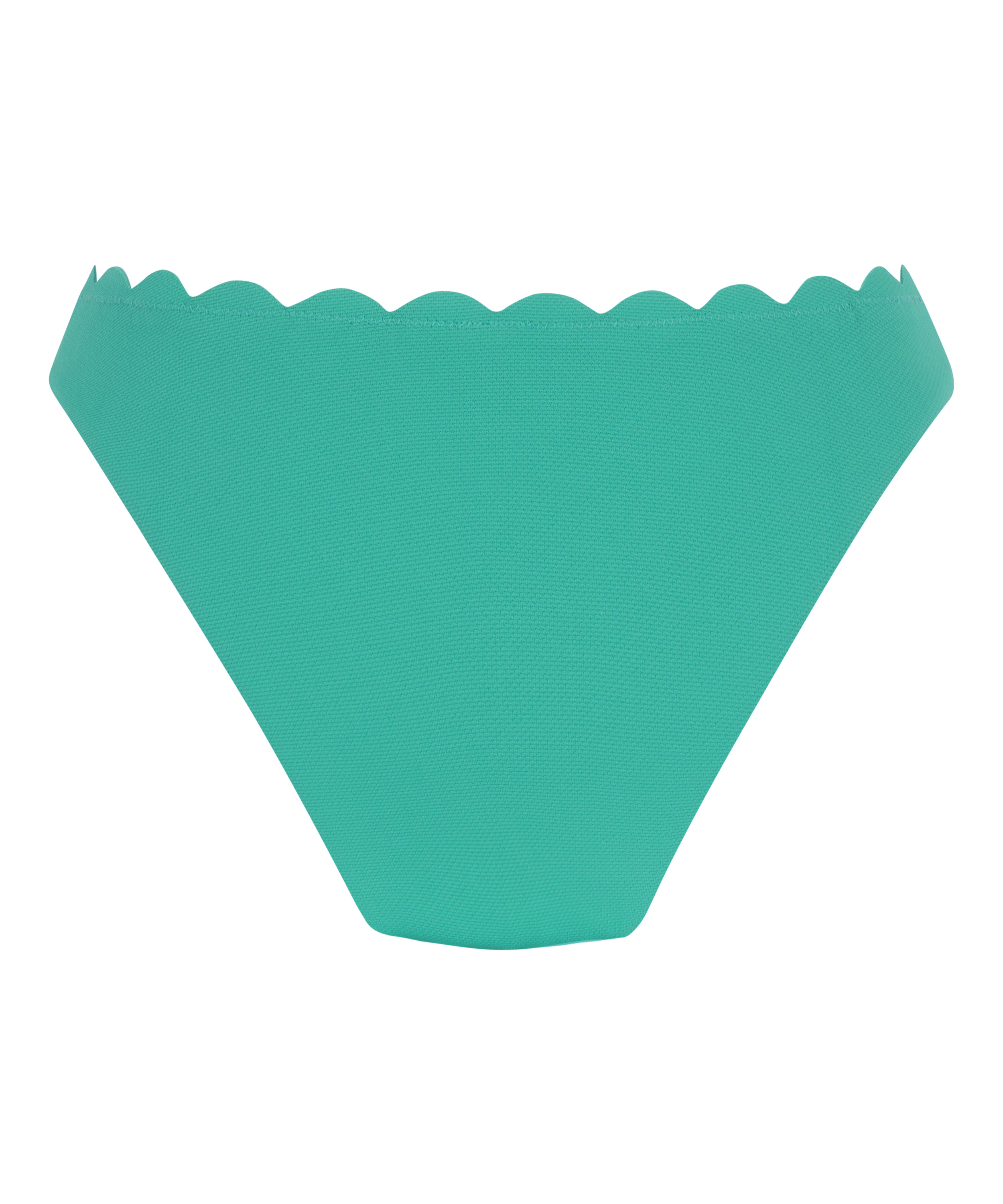 Majtki Bikini Wysoko Krojona Scallop, Zielony, main
