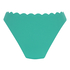 Majtki Bikini Wysoko Krojona Scallop, Zielony