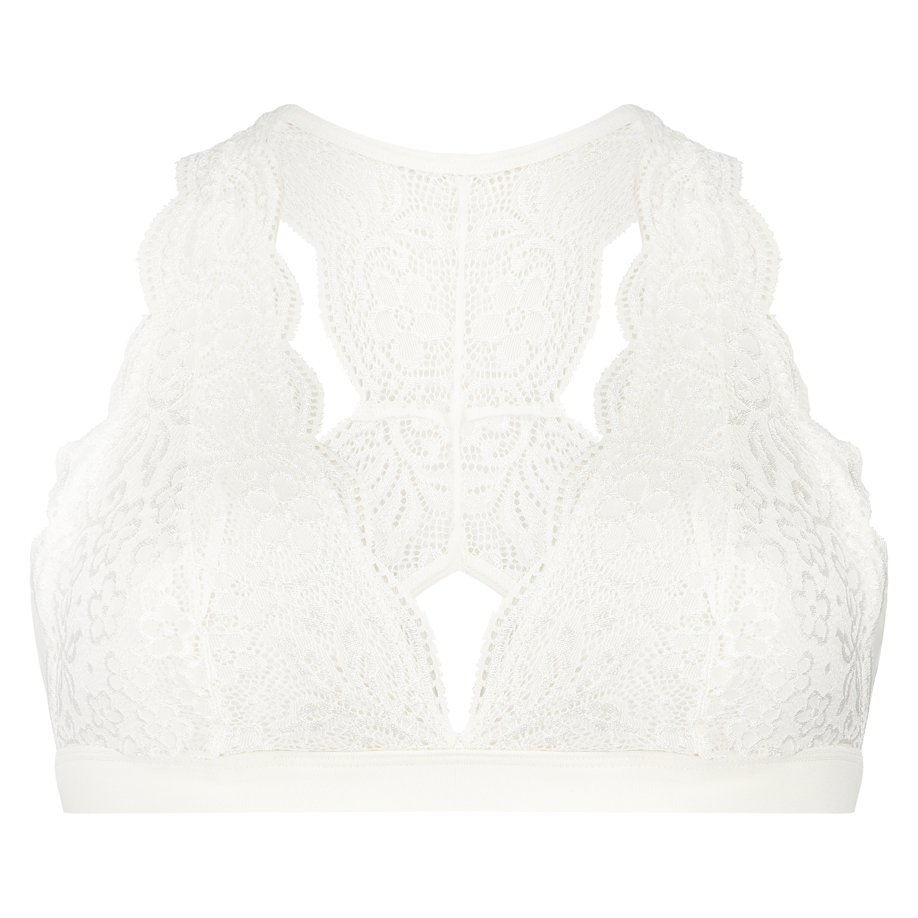 Halter racerback bralette, Biały, main
