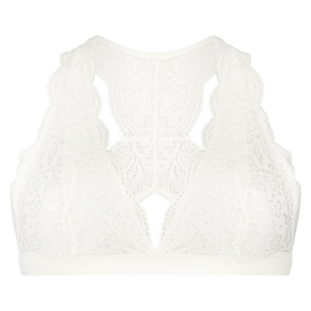 Halter racerback bralette, Biały