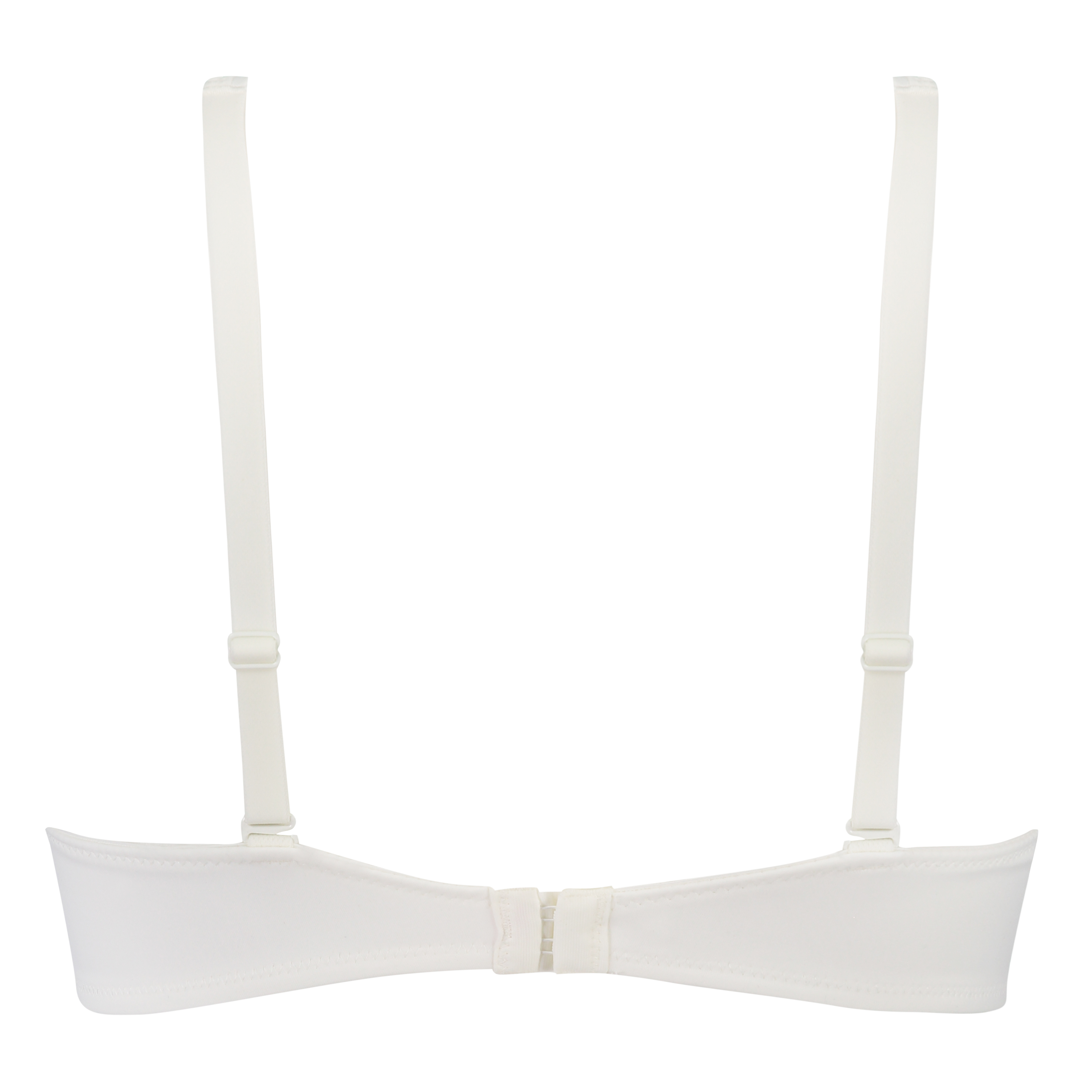 Satynowy nieusztywniony biustonosz z fiszbinami, Biały, main