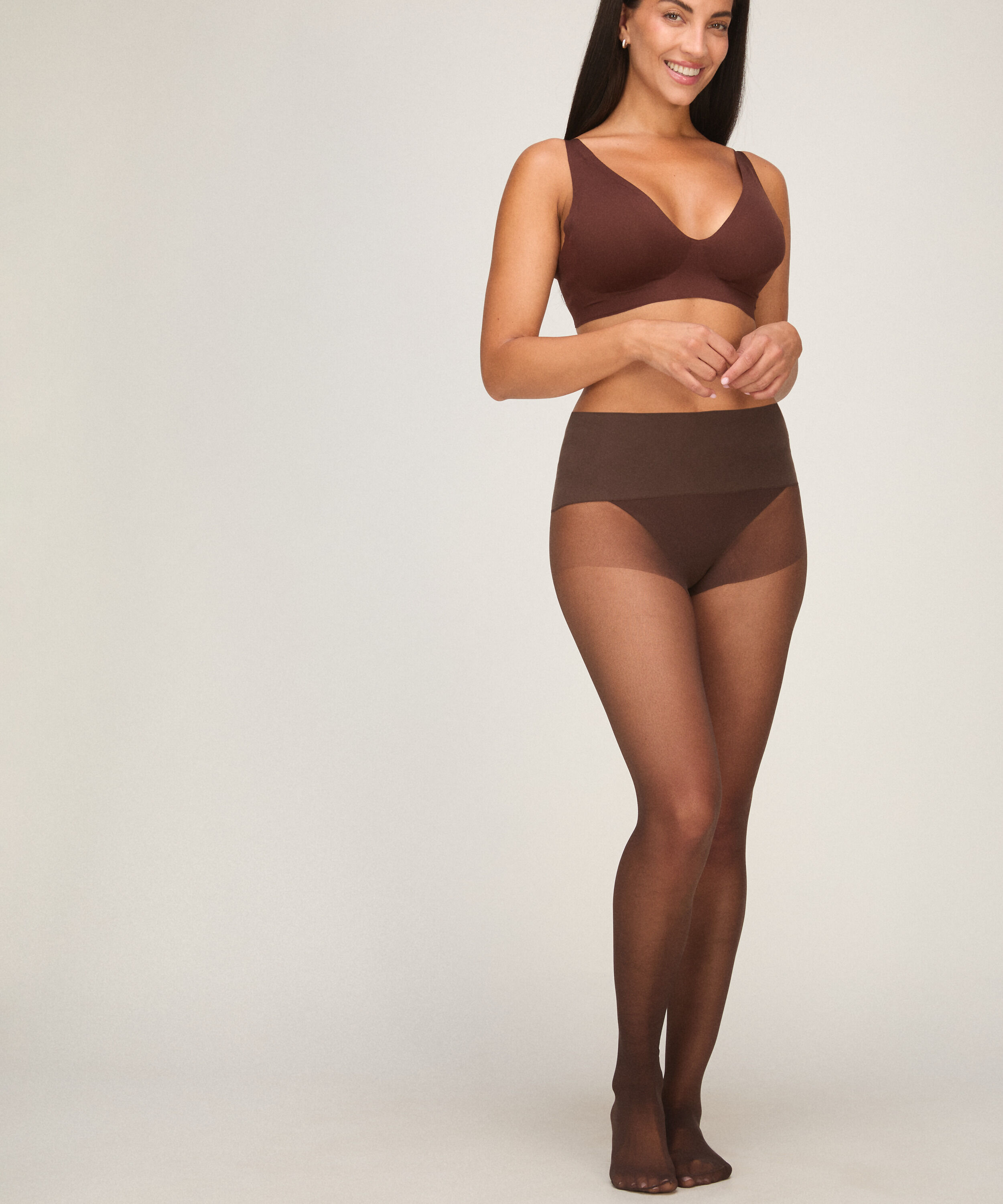 Tight 20 Denier Seamless Velvet Touch, Brązowy