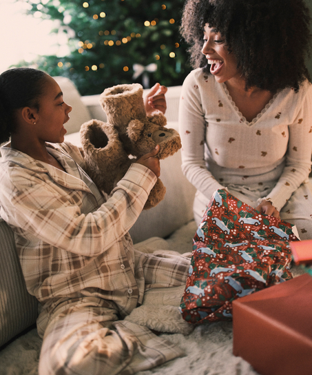 Kapcie Teddy Bear, Beżowy