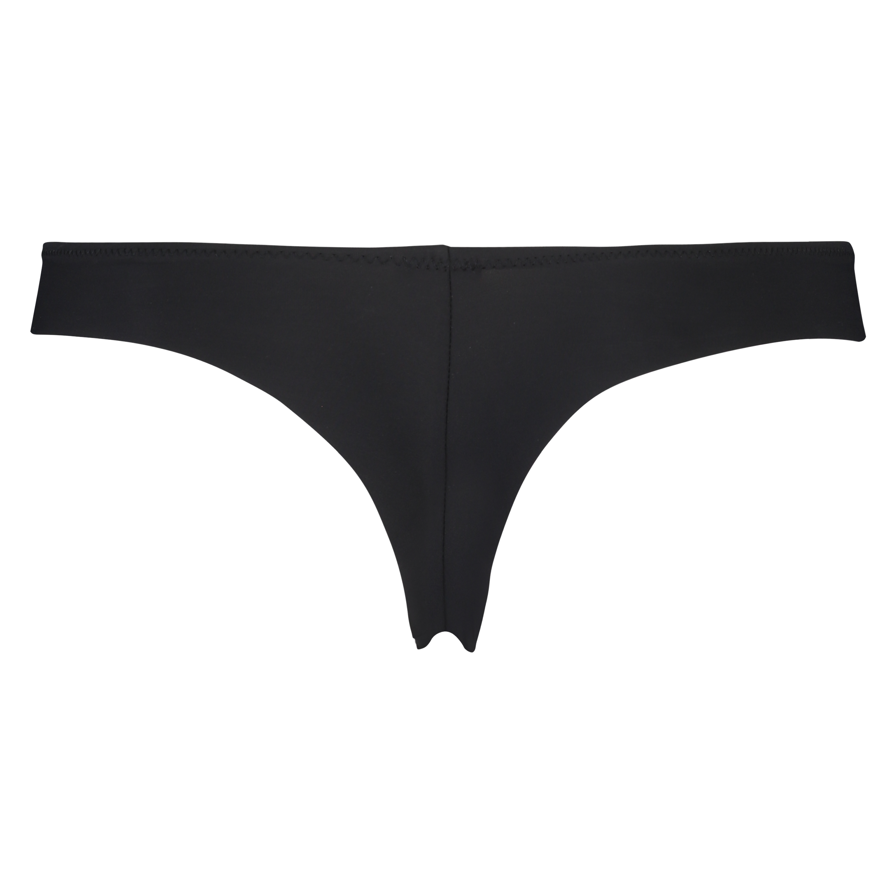 Satin fleece thong, Czarny, main