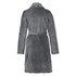 Honeycomb Fleece Zip Bathrobe, Szary